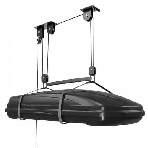 KOSEOO Cargo Box Pulley System, Garage Ceiling Hoist Rooftop Carrier Lift