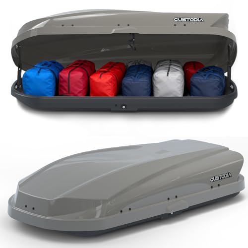 VISRACK Roof Cargo Box, Dual-Side Opening Design, 14 Cubic Feet Capacity
