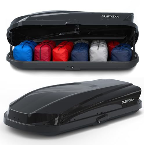 VISRACK Roof Cargo Box, Dual-Side Opening Design, 14 Cubic Feet Capacity