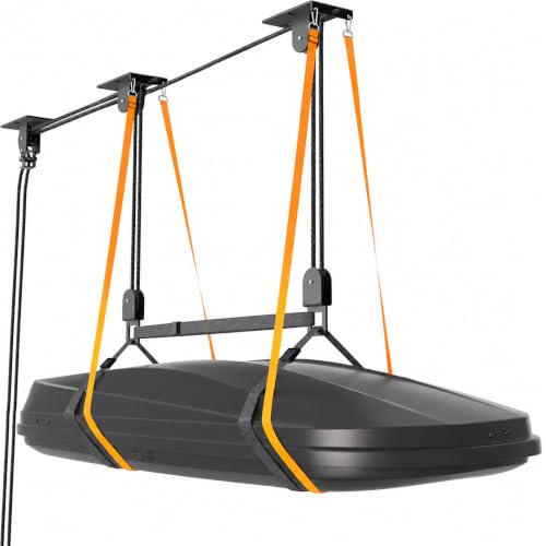 KOSEOO Cargo Box Hoist for Garage, 150 lb Ceiling Pulley System