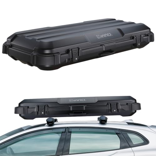 INNO ROOF Gear CASE BRM720MBK Matte Black 11.5 cu ft, Roof Rack, Roof Box, Cargo Box, Hard Shell, One Side Opening with Locks, Made in Japan, Compatible with Aero & Square Bars, Tool Free Install
