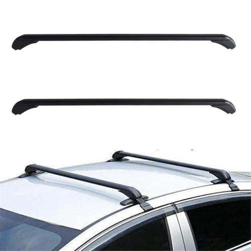munirater Roof Rack Cross Bar Carrier Universal Replacement for 43.3 inch | Top Luggage Aluminum Carrier, Adjustable Window Frame, 2Pcs, Black Fashion Look