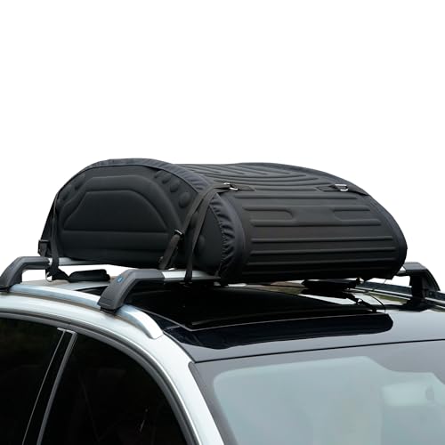Naturnest Rooftop Cargo Carrier Bag, Waterproof Soft Rooftop Box, Aerodynamic Low-Profile Design for Better Gas Mileage, Fits All Vehicles with/Without Roof Rack – SUV, Truck, Van, Jeeps