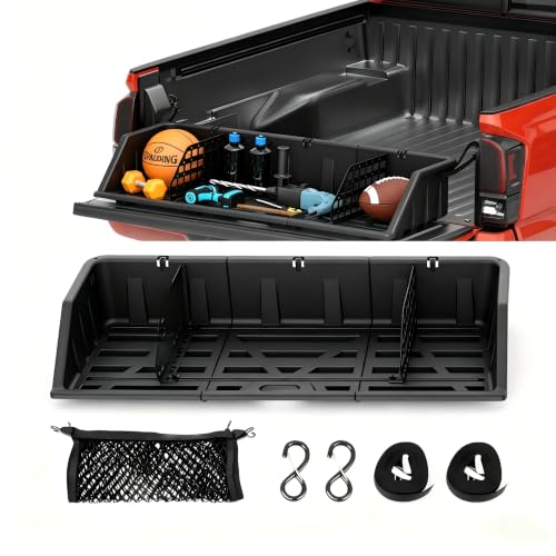 XT02L Truck Bed Cargo Storage Box Slide-Out Cargo Tray-Organizer for Full-Size PickupTrucks,Compatible with Ram1500/2500/3500,F-150/F-250/F-350,Silverado/Serria1500/2500,Titan,Tundra,with Cargo Net
